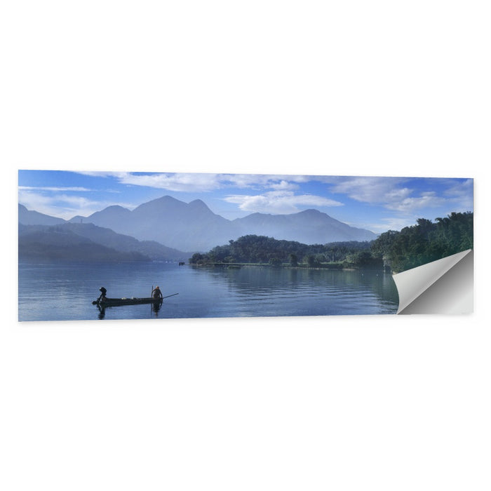 Sun Moon Lake Morning Mist Wall Art as a poster print