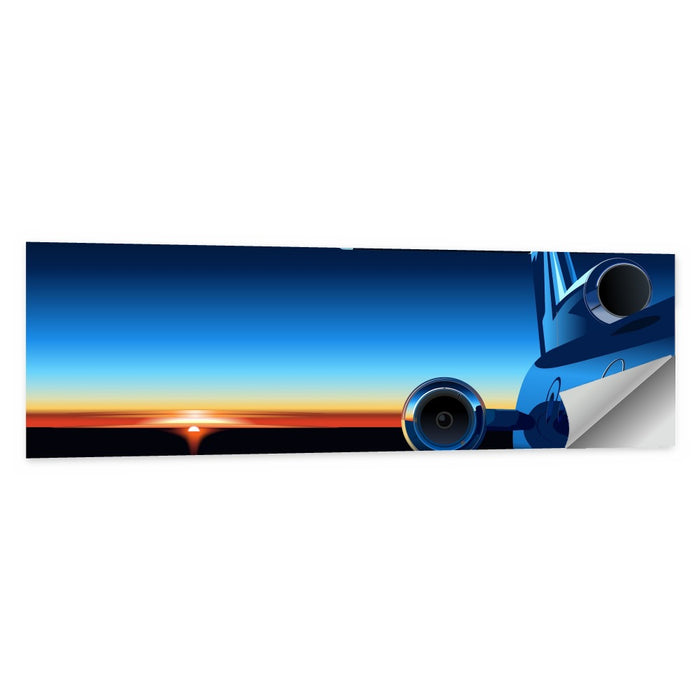 Private Jet Sunrise Wall Art as a poster print