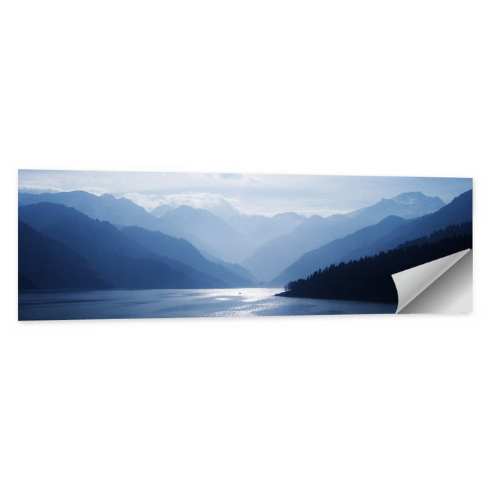 Xinjiang Lakeshore Serenity Wall Art as a poster print