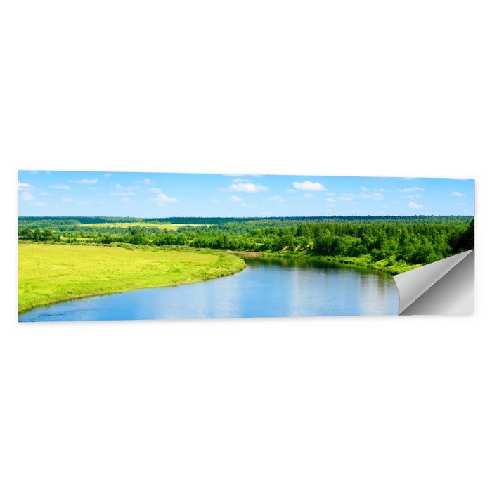 Blue River Meadow Wall Art as a poster print
