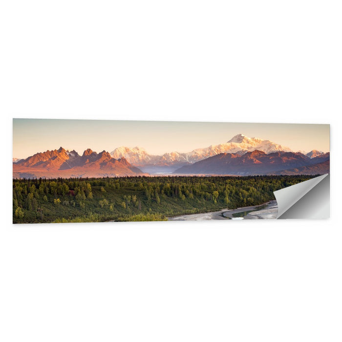 Denali Sunrise Over Boreal Forest Wall Art as a poster print