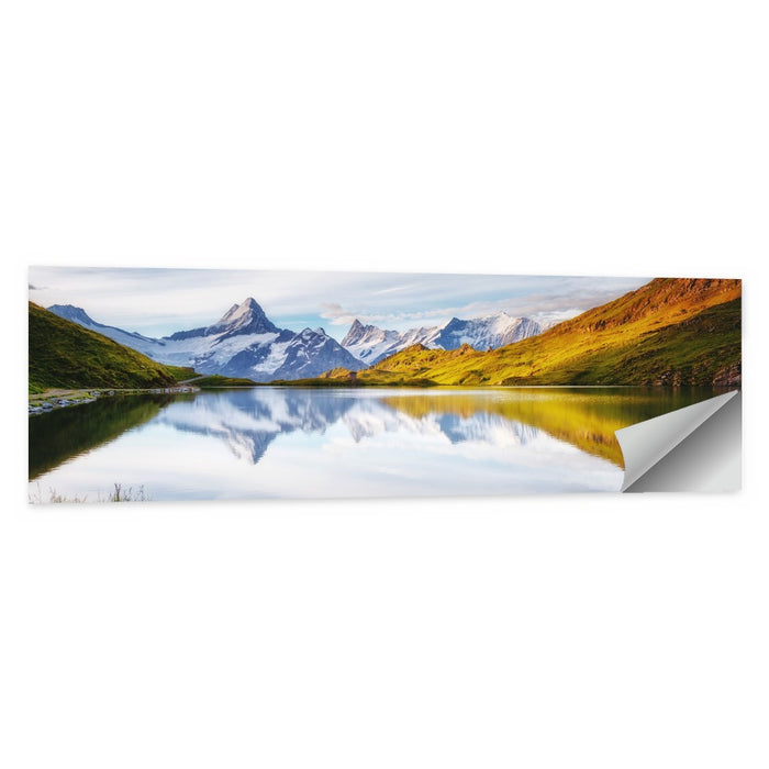 Schreckhorn and Wetterhorn at Bachalpsee Wall Art as a poster print