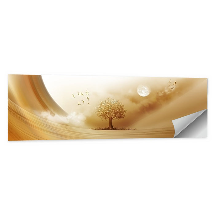 Moonlit Desert Tree Wall Art as a poster print