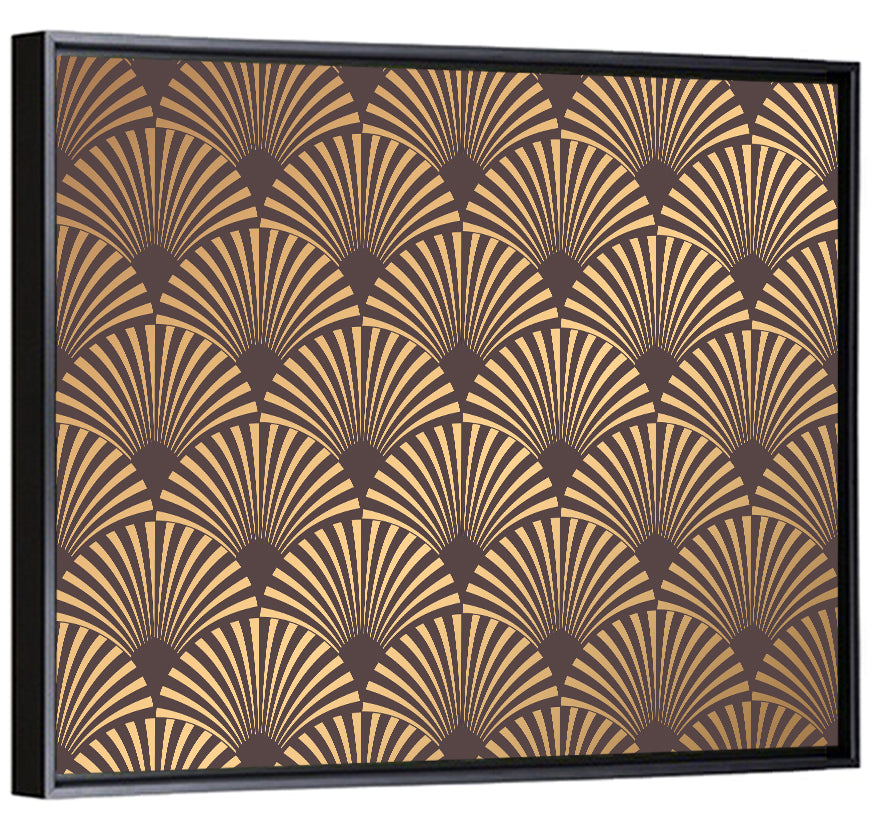 Deco Fan Pattern Illustration Wall Art