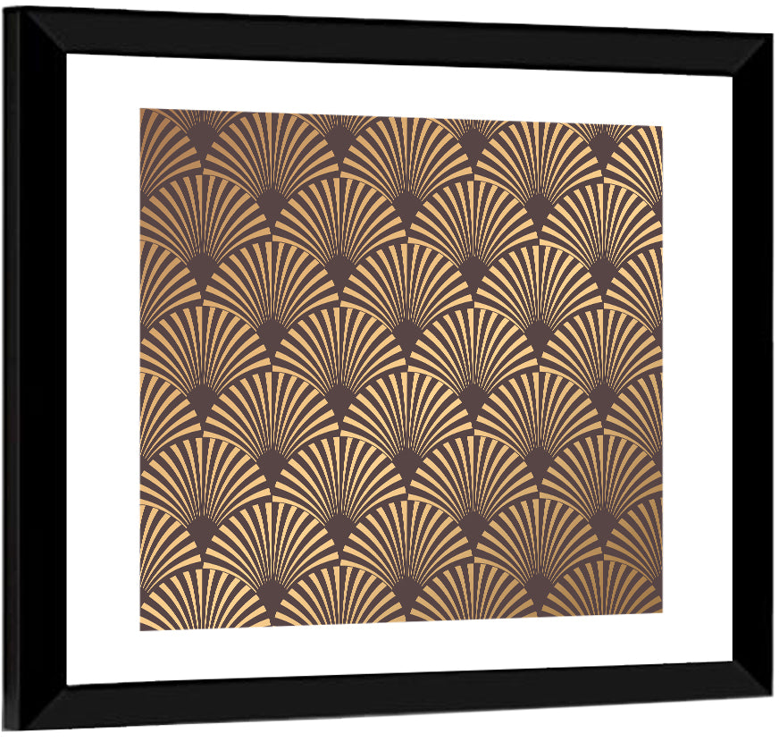 Deco Fan Pattern Illustration Wall Art