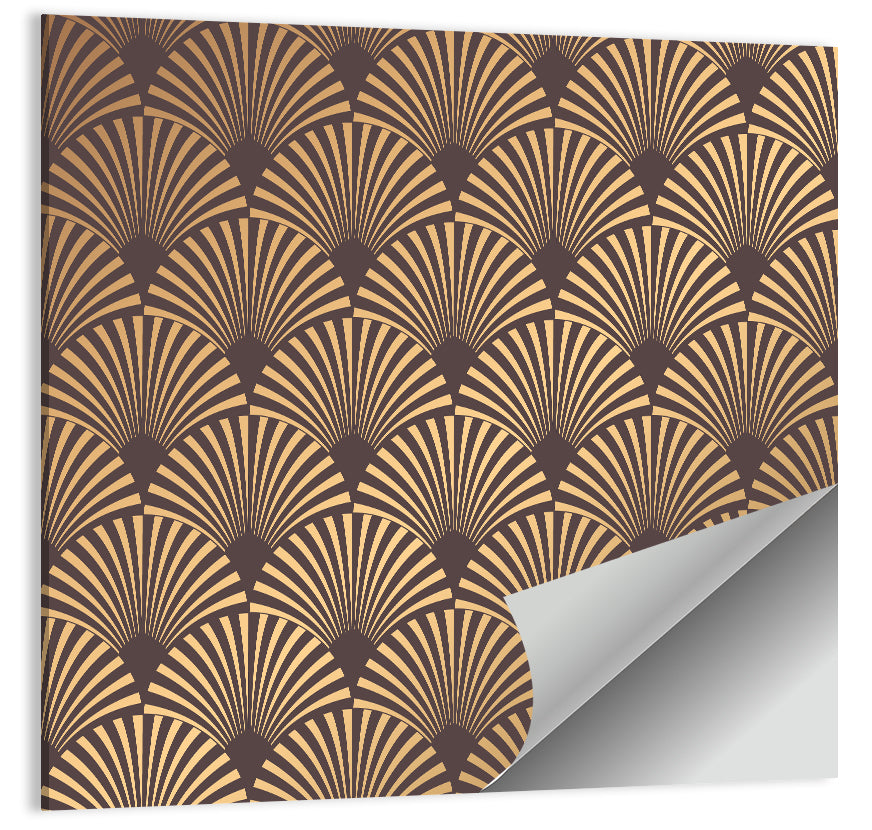 Deco Fan Pattern Illustration Wall Art