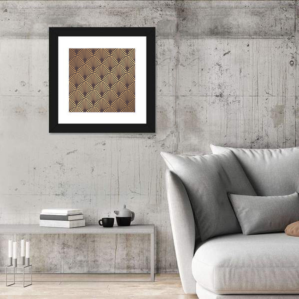 Deco Fan Pattern Illustration Wall Art