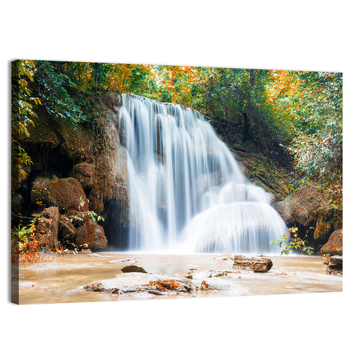 Planthong Waterfall Phuphaman Thailand Wall Art as a canvas print
