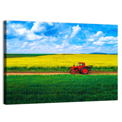 Aerial View Over Agricultural Fields Wall Art