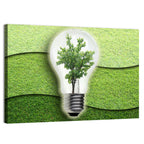 Light Bulb Tree Earth Concept Wall Art