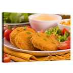 Golden Corn Cutlet Burger Wall Art