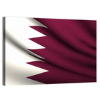 Waving Qatar Flag Wall Art