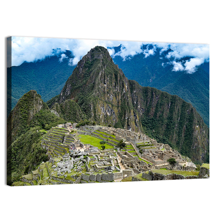 Misty Dawn at Machu Picchu Wall Art as a canvas print