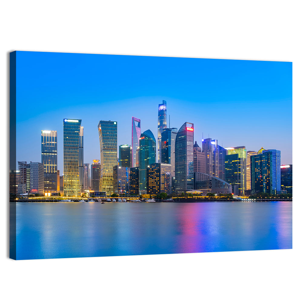Shanghai Financial District Wall Art, canvas print, landscape