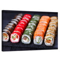 Sushi Rolls on Slate Wall Art