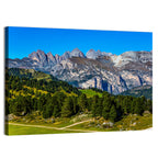Alpine Meadow and Jagged Peaks Wall Art