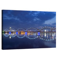 Riga Railway Bridge at Night Wall Art