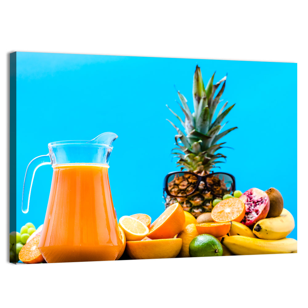 Fresh Tropical Juice Wall Art, canvas print, landscape