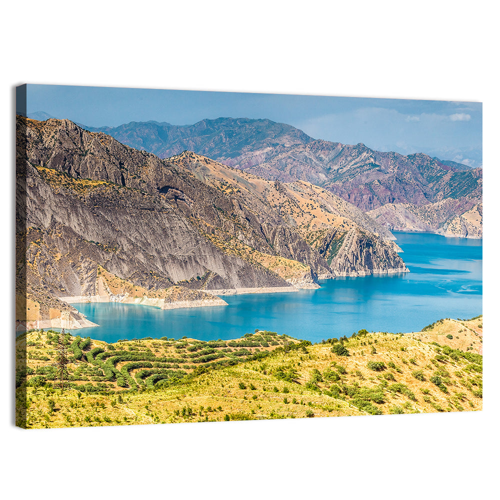 Nurek Reservoir In Tajikistan Wall Art