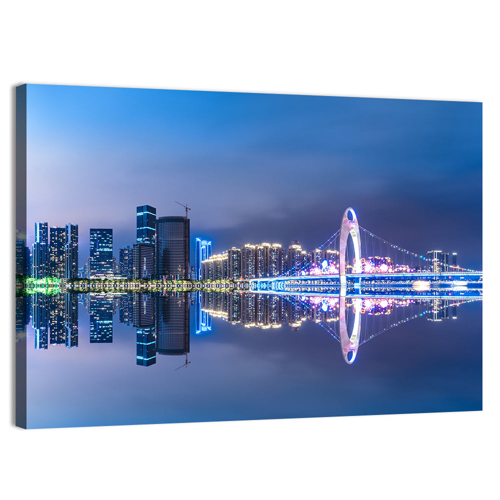 Guangzhou Skyline at Liede Bridge Wall Art