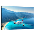 Airplane Over Turquoise Coast Wall Art
