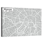 Moscow City Map Wall Art