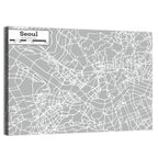 Seoul Street Map Wall Art