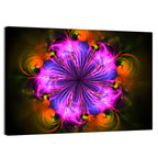 Vibrant Fractal Flower Wall Art