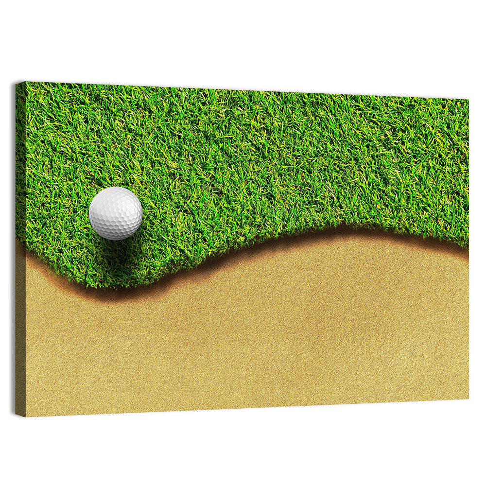 Golf Ball on Bunker Edge Wall Art