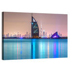 Dubai Night Skyline Wall Art