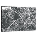 Madrid City Map Wall Art
