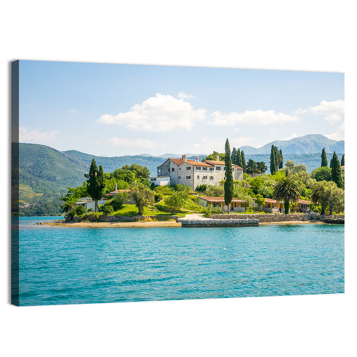 St Michael Island Monastery Wall Art as a canvas print