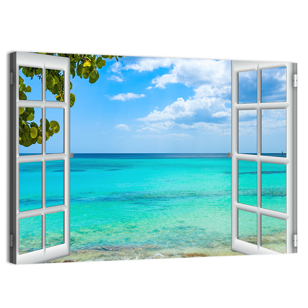 Dominican Republic Window Seascape Wall Art