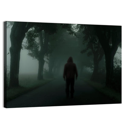 Man Silhouette In Dark Wall Art