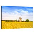 Dudutki Windmill in Golden Fields Wall Art