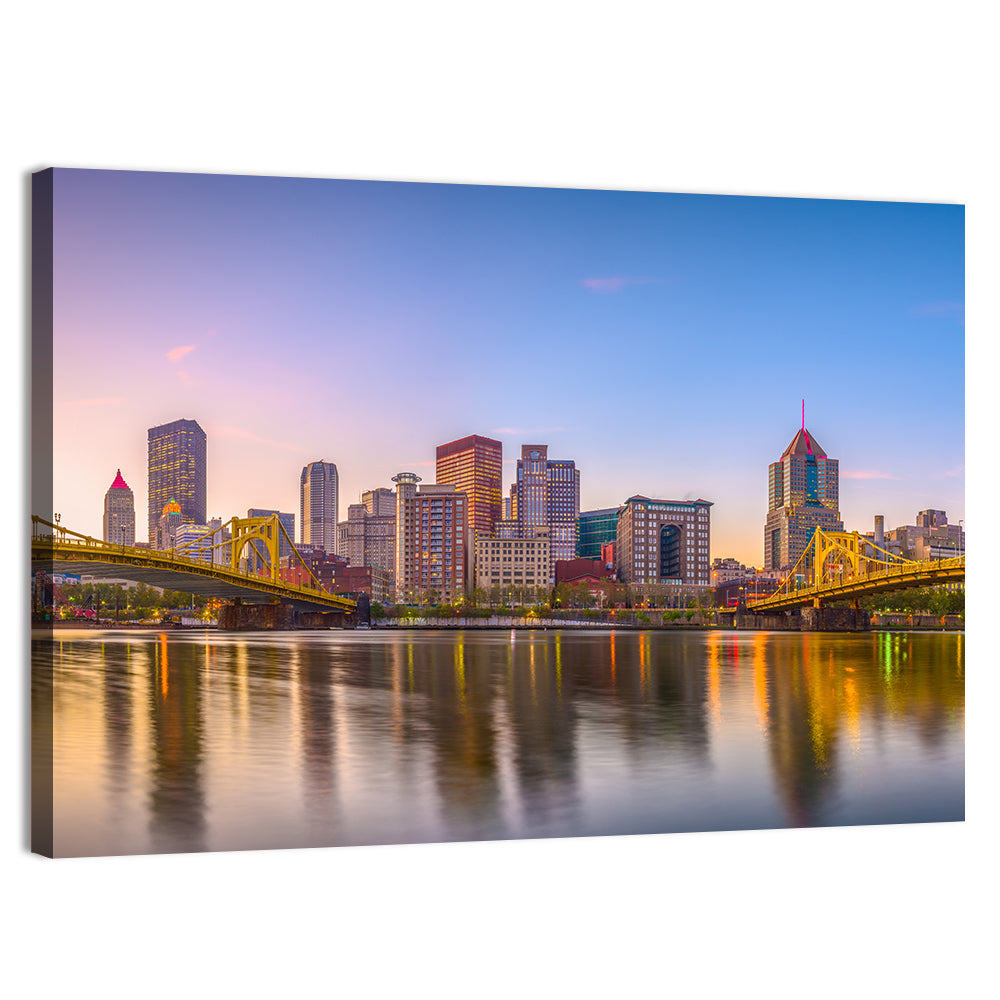 Allegheny River at Twilight Wall Art, canvas print, landscape