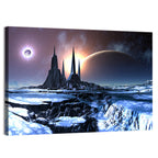 Lost Alien City in Snow Wall Art