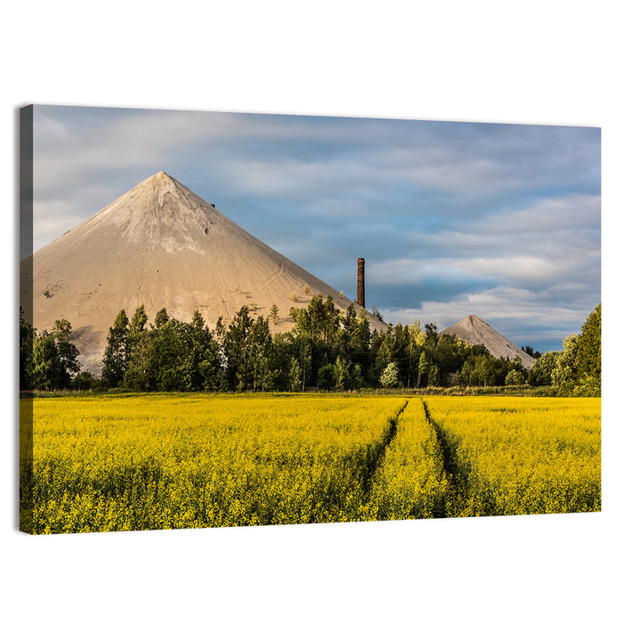 Estonian Oil Shale Ash Heaps Wall Art as a canvas print