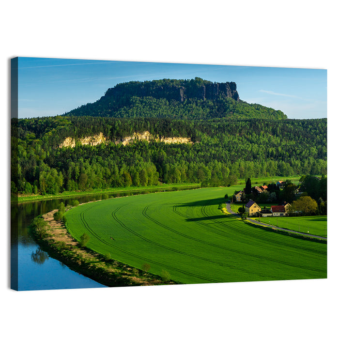 Lilienstein Mountain in Bad Schandau Wall Art as a canvas print