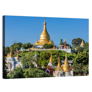 Sagaing Hills & Temples Skyline In Burma Wall Art