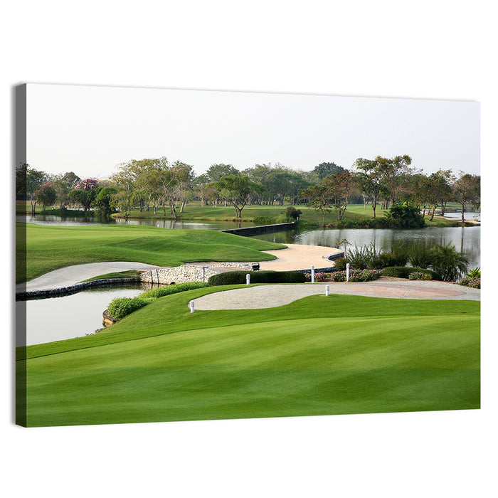 Stone Bridge Golf Course Wall Art as a canvas print