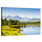 Altai Lake with Snow Capped Peaks Wall Art
