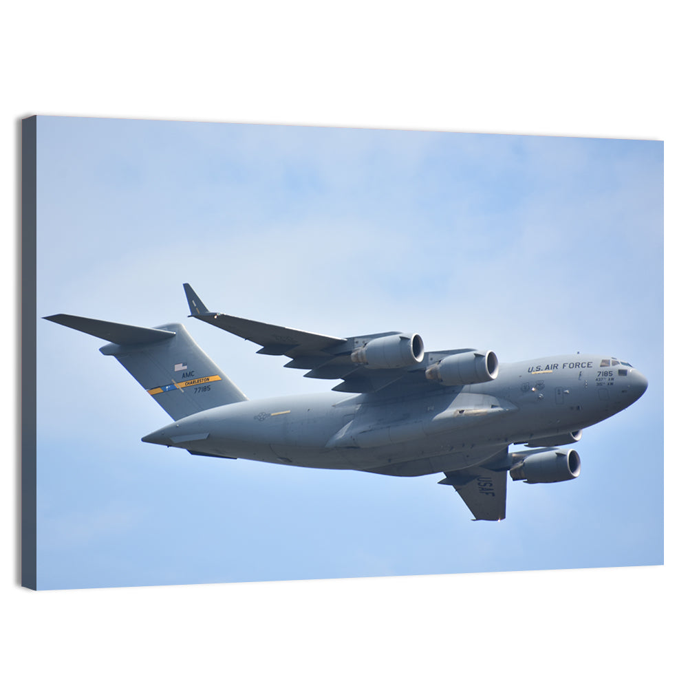 C-17 Globemaster Iii England Airshow Blue Sky Wall Art
