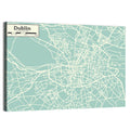 Dublin Street Grid Map Wall Art