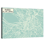 Dublin Street Grid Map Wall Art