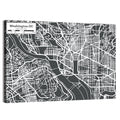 Washington D.c. River Grid Map Wall Art