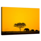 Thailand Elephant Silhouettes Wall Art