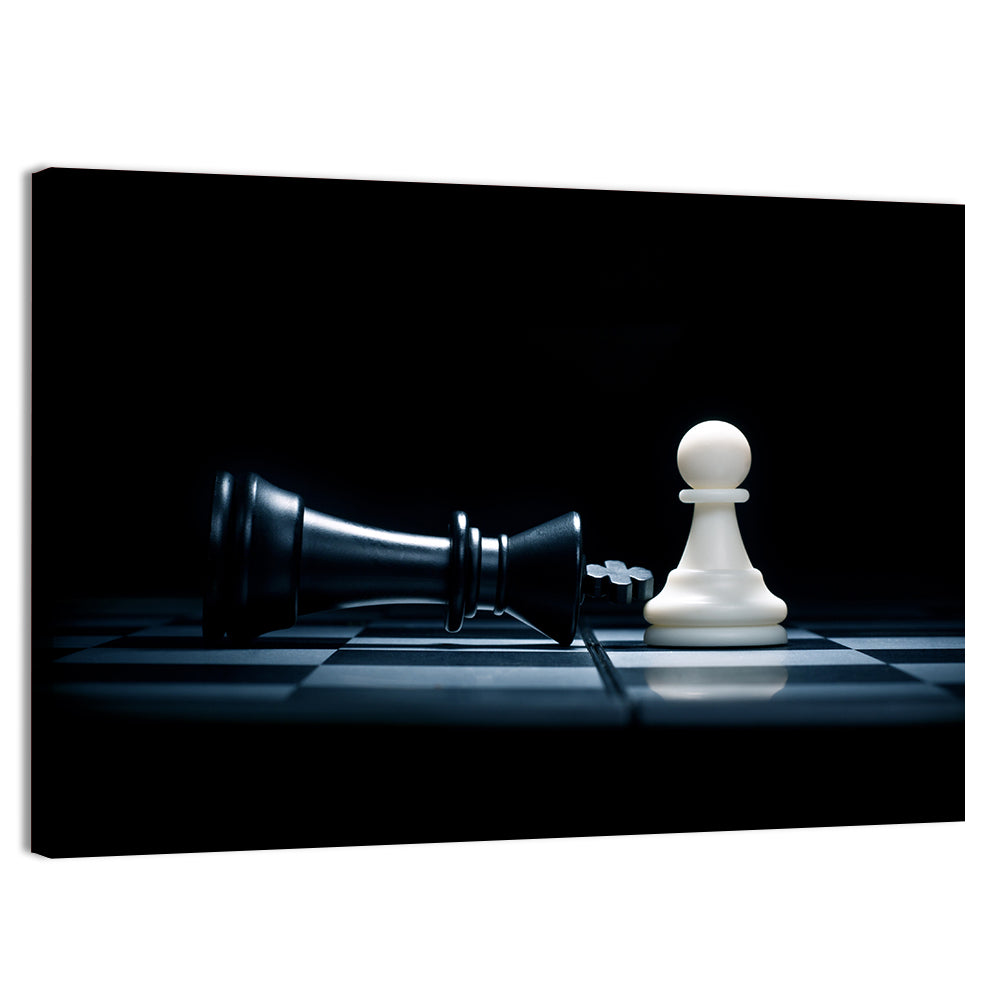 Pawn and Fallen King Wall Art, canvas print, landscape