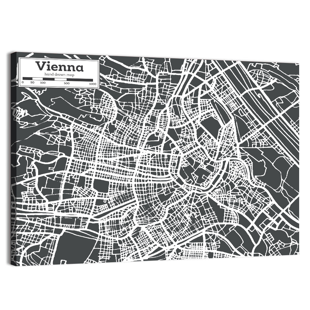 Vienna Street Map Wall Art