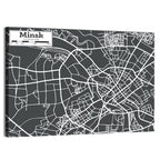 Minsk Hand Drawn Map Wall Art
